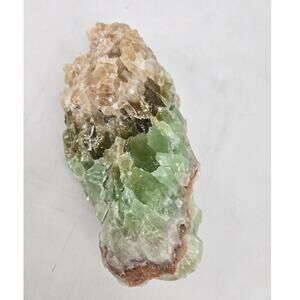 Large Green Calcite Crystal 3lbs 8oz Stone 8" x 3.5"